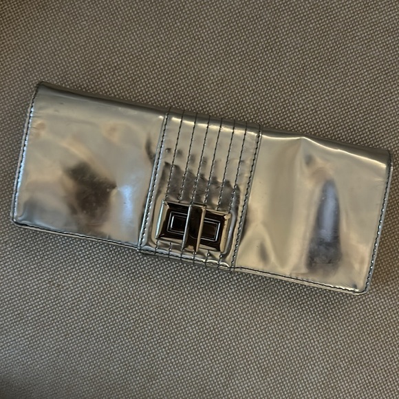 Kooba Silver Clutch with Chain Strap - Picture 3 of 5